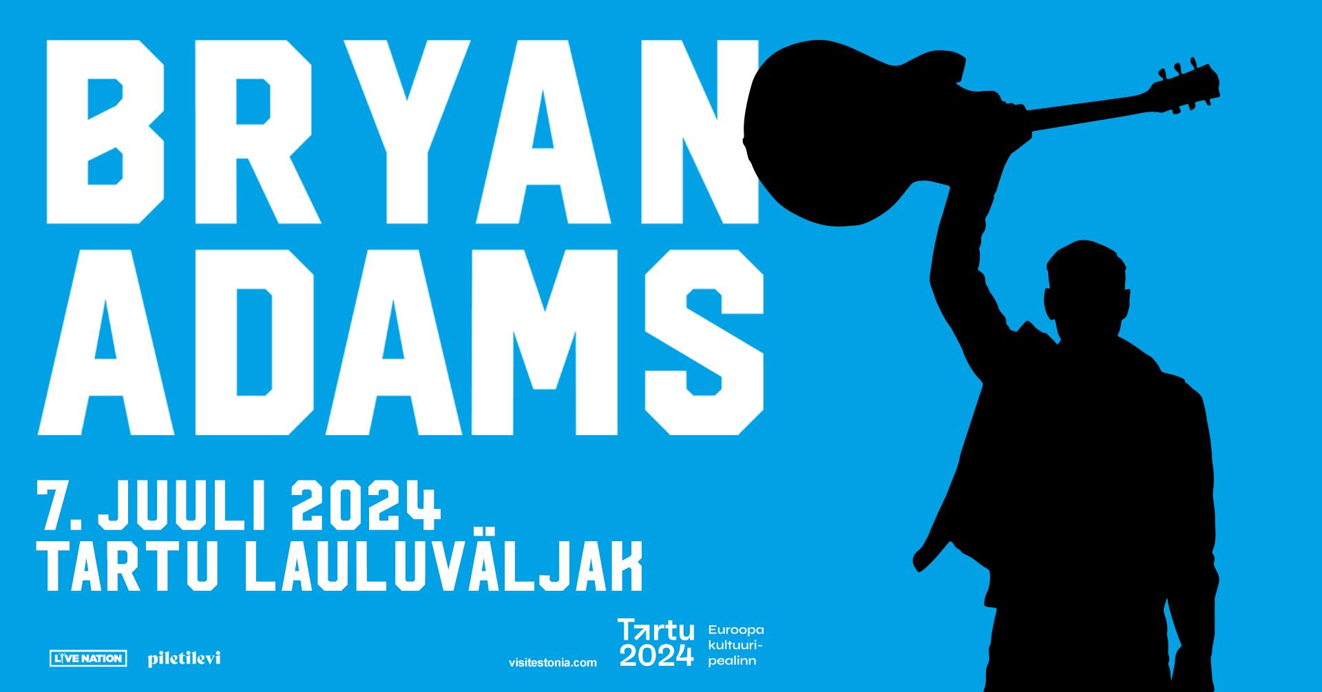 Bryan Adams concert poster via tartu2024.ee